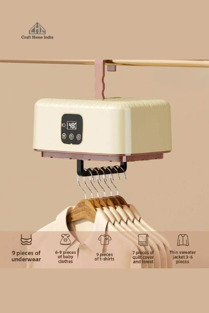 Thermodry Smart Portable Clothes Dryer, Rapid Heating, Foldable Electric Heater with Timer, Energy-Efficient Travel-Friendly Design for Apartments, Travel, Dorms & Small Spaces (600W) - Image 6